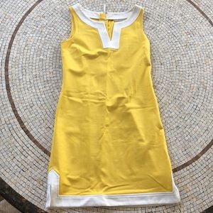 Yellow shift dress